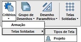 Menu Editar No menu editar, podemos editar critérios, gerar desenhos de base e chamar a edição gráfica de plantas ou esquemas de telas.