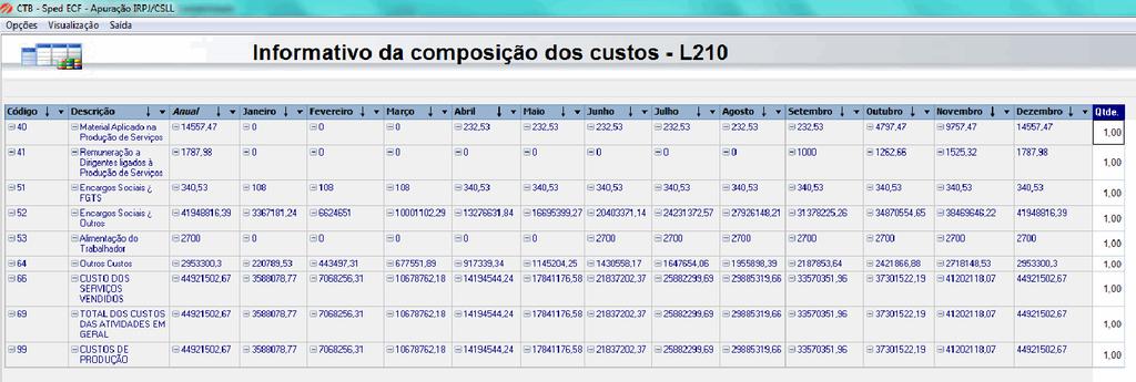 (esta opção está disponível em todas as abas de cálculo) Onde encontrar: