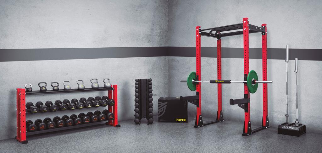 RACK PARA DUMBBELL POWER RACK POWER RACK Rack livre indicada para Dumbbells do tipo hexagonal. Possui modelagem própria para encaixar o halter de maneira simples.