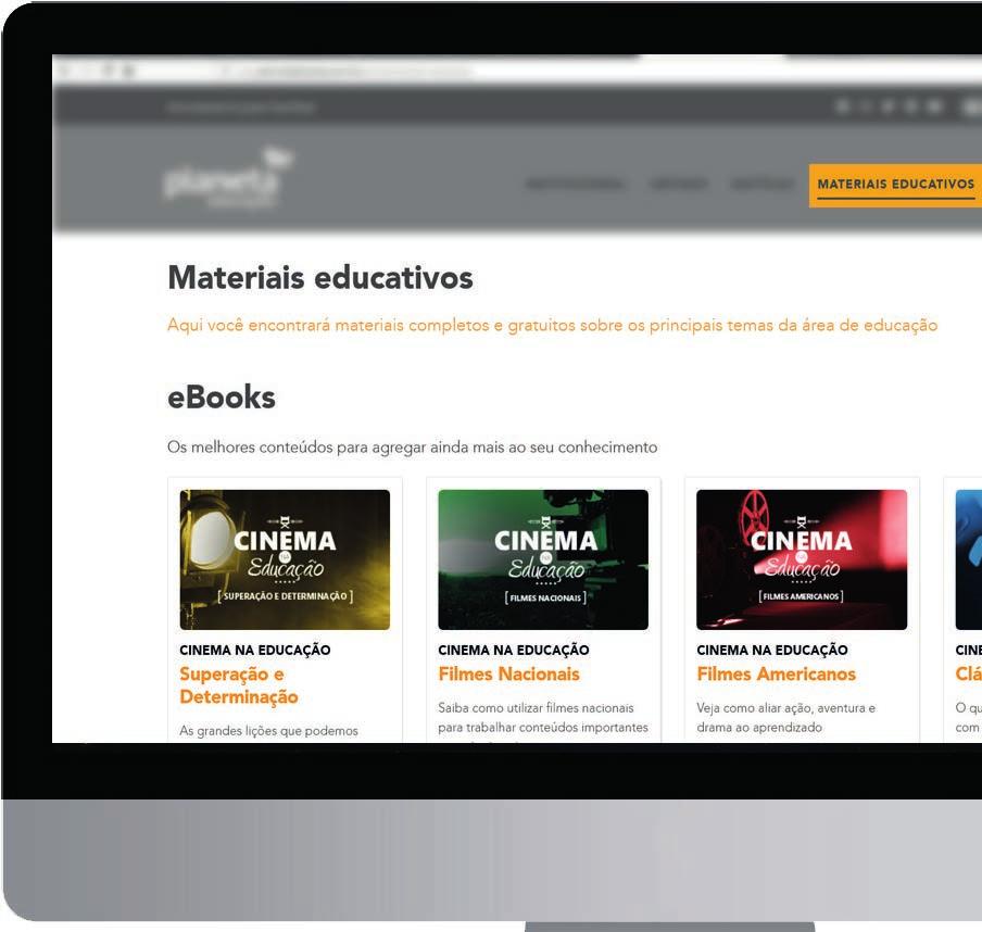 MATERIAIS EDUCATIVOS Nessa página, é possível encontrar materiais de apoio sobre os principais temas da área