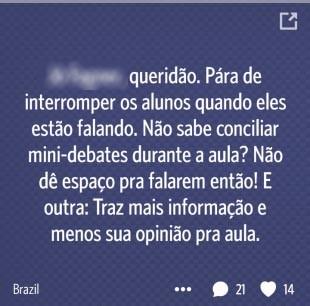 interessante pontuar ainda a categoria particularidades já que nessa estão postagens com um caráter