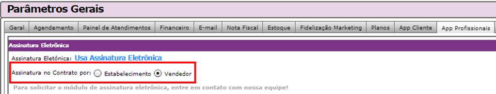 Além desta determinação, o sistema já notifica os usuários se o cliente está ou não inadimplente no momento em que um novo agendamento é incluso, ao selecionar o cliente, caso este possua cobranças