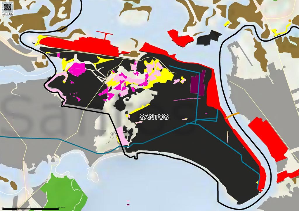 Caracterização Básica 10 - Expansão do porto (Guarujá) - Possibilidade de provisão habitacional nas ZEIS de área central - Corredor de valorização ao longo da Francisco