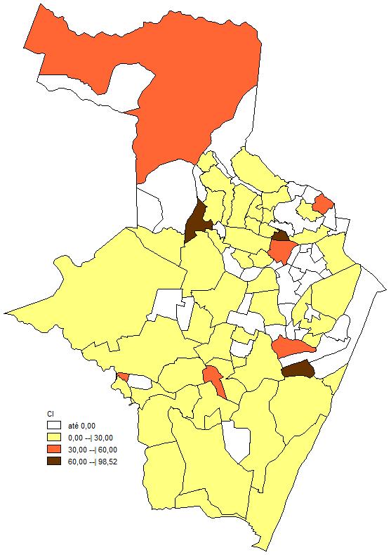 arboviroses das últimas oito semanas, segundo bairro de residência.