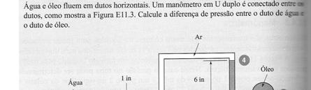 Eemlo : Um manômetro ossui um diâmetro interno uniforme D = 6,35 mm.