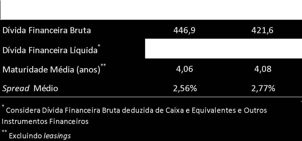 4. Indicadores de Dívida e Principais Rácios Financeiros A 31 de dezembro de 2018, a dívida financeira líquida totalizava 344,4 M, um aumento de 5,8 M face a 2017.