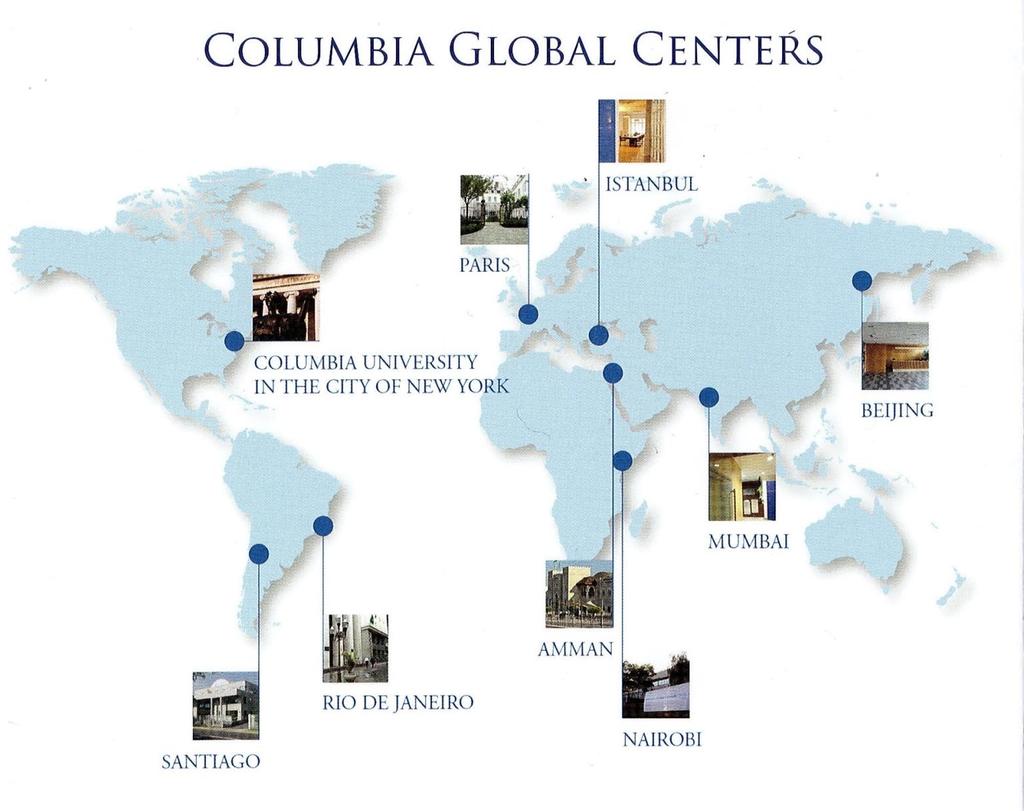 ...with the World Columbia in Brazil Columbia Global Centers Promover e facilitar o envolvimento colaborativo e impactante do corpo docente, alunos e ex-alunos da universidade com o mundo para