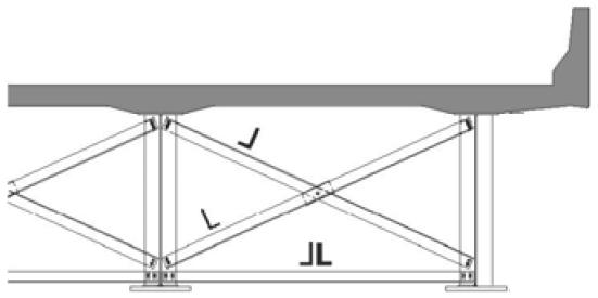 longarinas são compostas pelos perfis de aço soldado com as propriedades indicadas na Tabela 3.3. Tabela 3.3 Seção transversal das longarinas da ponte em vigas mistas para os vãos de 20m e 30m.