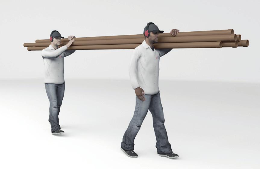 Esta base pode ser realizada através de um tablado de madeira ou caibros, distanciados a 1, metros e colocados transversalmente à pilha de tubos.