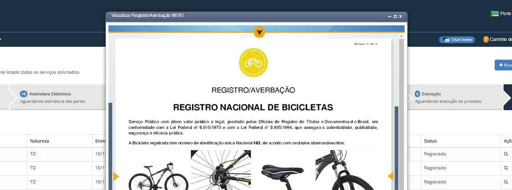 Peças Caso a sua bicicleta tenha sido modificada ou tenha alguma peça alterada, você também pode colocar isso em seu registro.