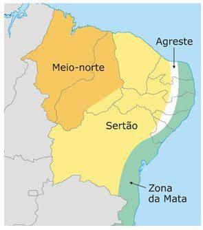 Nordeste - 1,5 milhão de km2-18% do território nacional - 30% da população - Dividida em: Zona da Mata, Agreste, Sertão e Meio Norte.