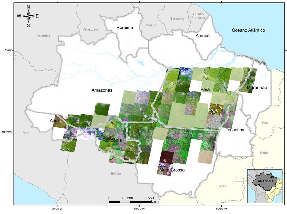 Validação dos dados SAD utilizando Imagens Landsat e Cbers Em 2008, o Imazon aperfeiçoou a validação dos dados do SAD, utilizando imagens CBERS e Landsat, com resolução espacial mais fina (20 e 30