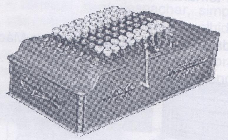História da Informática Dorr Eugene Felt (1862-1930) Em 1885 criou o Comptômetro, a primeira calculadora em que os números eram registrados