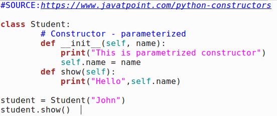 Python Construtor