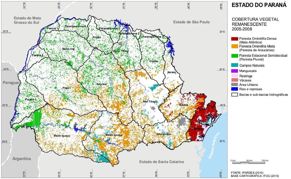 221 Como se observa na figura anterior, o sudoeste do estado do Paraná, local de estudos para a implantação da CGH Do Lontra, possui em larga escala a utilização das terras para agricultura