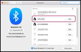 Neste caso, desative a função BLUETOOTH ou desligue a corrente do dispositivo BLUETOOTH atualmente ligado.