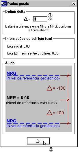 (1) clique em Sim para entrar no Editor de sapatas isoladas e lançar as sapatas.