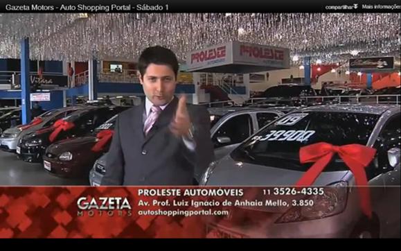 Formato. O GAZETA MOTORS é comercializado e produzido pela TV Gazeta.