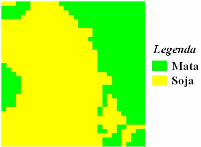 que foi corrigida geometricamente pela imagem Geocover do satélite Landsat-7/ETM+ com o software ENVI 4.2, apresentando um RMS de 0,391 abaixo de 0,50 recomendado (Eastman, 1998).