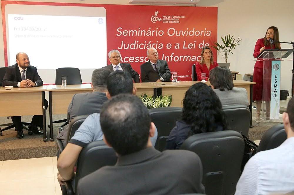 3 - Seminário sobre Ouvidoria Judiciária e a Lei de Acesso à Informação Realizado pela Escola Superior da Magistratura Tocantinense (ESMAT), em Palmas- TO, no dia 16 de agosto de 2018, o seminário