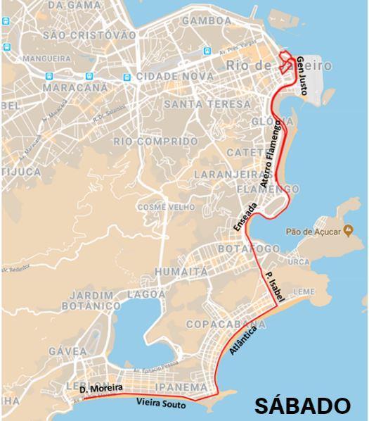 Meia Maratona (sábado) e a Maratona do Rio (domingo).