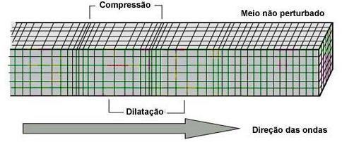 Figura 4.7: Padrão de propagação da onda P. Adaptada de Bolt (1982). Figura 4.8: Padrão de propagação da onda S.