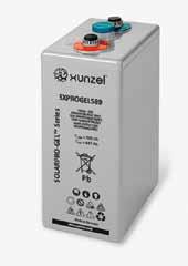 -XUNZEL XUNZEL Células e Blocos de baterias solares de GEL sem manutenção, seguros e de descarga profunda para aplicações de energias renováveis Características do Produto - Células - Blocos Banco de