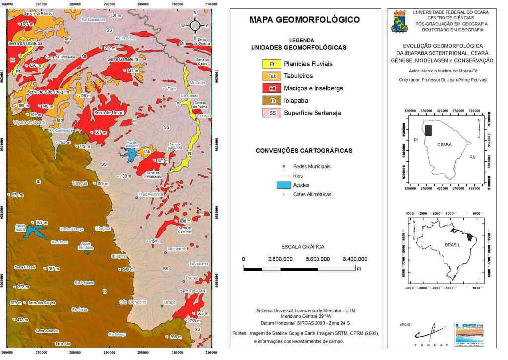 Figura 9: Mapa Geomorfológico da