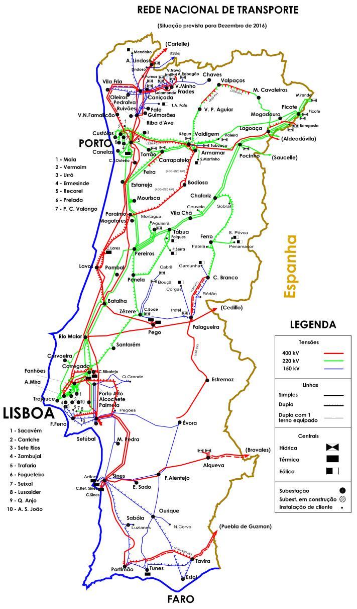 interligação a 400 kv Ponte de Lima Fontefria, atualmente prevista para 208, para além do novo eixo a 400 kv no Minho entre a subestação de Pedralva e a zona do Porto (com passagem pela subestação de