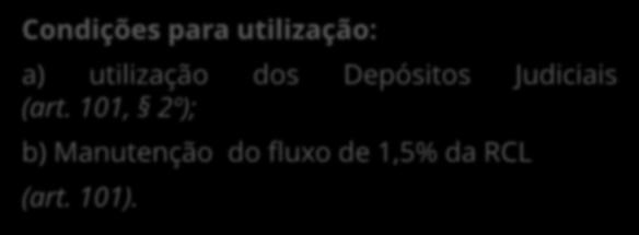 Linha de Crédito para quitação de Precatórios Utilização de Linha de Crédito EC 99/2017 (art.