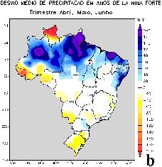 chuvas dentro da normalidade na região central do Brasil durante o inverno.