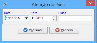 Após clicar no botão + de inclusão da aferição, irá abrir uma nova tela como demonstrado no exemplo abaixo.