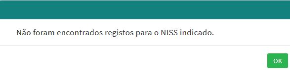 Segurança Social Direta é emitida a mensagem abaixo.