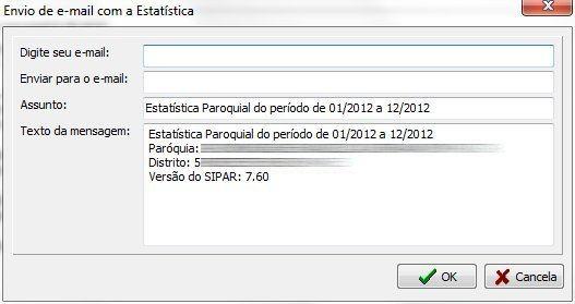 Clique no botão Gerar para que o arquivo mostrado acima seja criado e gravado na pasta do banco de dados do SIPAR.