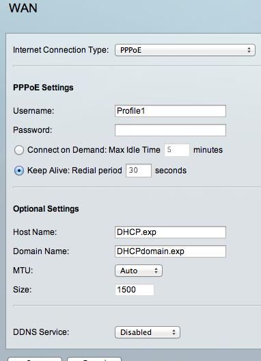 Etapa 2. Do tipo de conexão com o Internet lista de drop-down, escolha PPPoE.