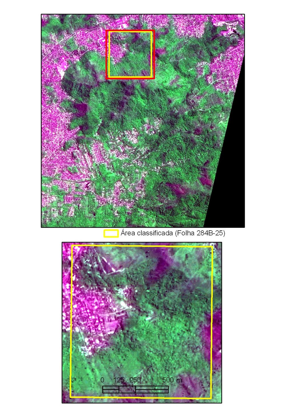 97 Figura 23: Imagem CCD_HRC em composição 342, com destaque para a área de