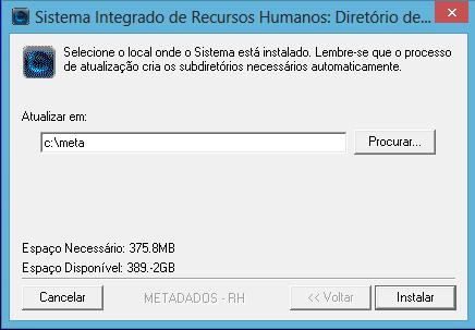 Atualização do Sistema Acesse e execute o arquivo SRH 9.99.99.exe, no diretório onde foi salvo anteriormente.