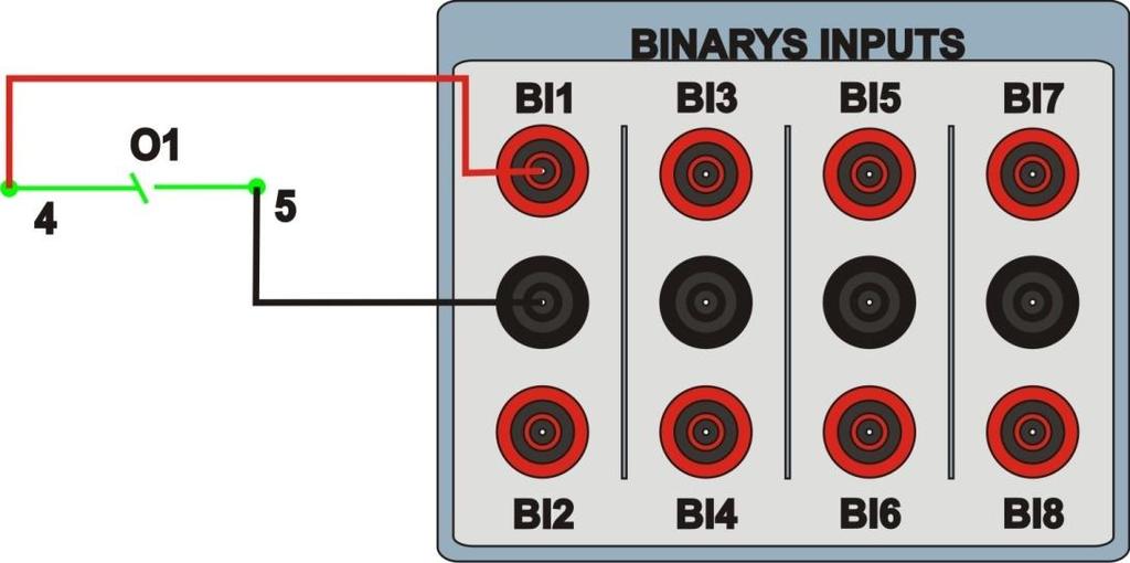 1.3 Entrada Binária Ligue a entrada binária do CE-6006 à saída binária do módulo A do relé. BI1 ao pino 4 e seu comum ao pino 5; A figura a seguir mostra os detalhes dessas ligações. 2.