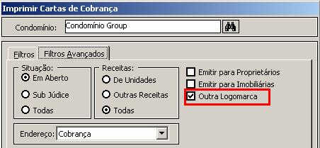 10- Na guia filtros avançados, marque a opção outra logomarca. 11- Clique em visualizar. 12- Observe que a logomarca salva no arquivo logo2.bmp é apresentada no relatório. 2.