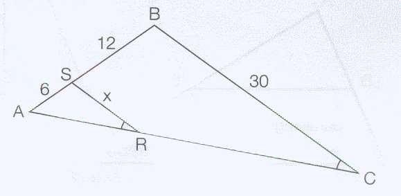 MNPQ 6) Mostre que os triângulos ABC e AMN são semelhantes e calcule o