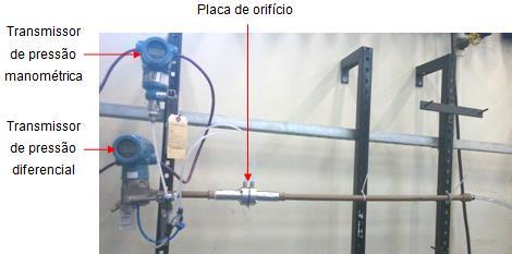 42 3.2.3 Medidor de vazão volumétrica de ar Na Figura 16 é apresentado o sistema para medir vazão volumétrica de ar de até 0,7 m³/s, que é composto por uma placa de orifício de 1 mm de diâmetro, um