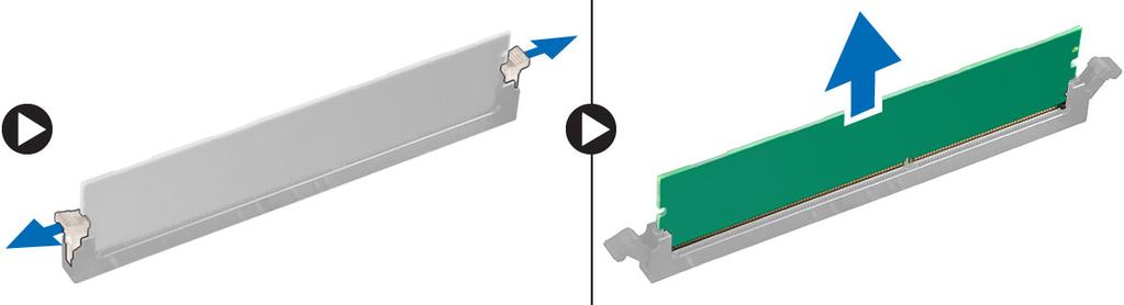 Como instalar o leitor de cartão SD 1 Insira o leitor de cartão SD no slot na placa de sistema. 2 Aperte o parafuso (6+/-1) para prender o leitor de cartão SD à porta do painel frontal.
