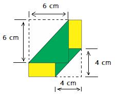 9 QUESTÃO 20 A área da figura final, o pentágono verde, é metade da área da região cujo contorno é o da terceira figura,