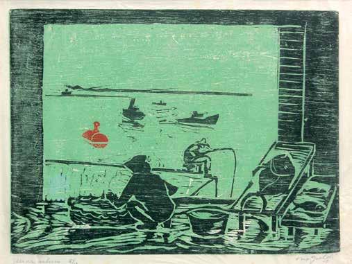 4 - Oswaldo Goeldi 1895-1961 Mar calmo xilogravura 5/12 20,5 x 27,4 cm