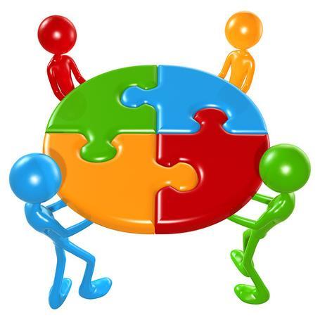 A colaboração refere-se à capacidade de trabalhar em grupo para resolver um problema ou atingir um objetivo.
