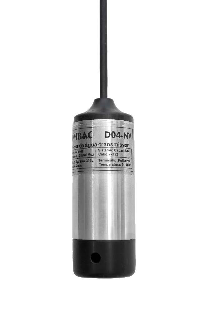 Detector de Sobrenível D04-DV Detector de Infranível D04-CIS Industrial em aço inox 316L Descrição: O Detector de Sobrenível Bombac-D04-DV ou Detector de Infranível D04-CIS são construídos em aço