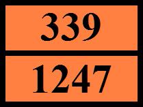 Número de identificação do perigo (nº Kemler) Painéis cor de laranja 339 Código de restrição de túnel (ADR) Código EAC - Transporte marítimo Quantidades limitadas (IMDG) Quantidades excetuadas (IMDG)