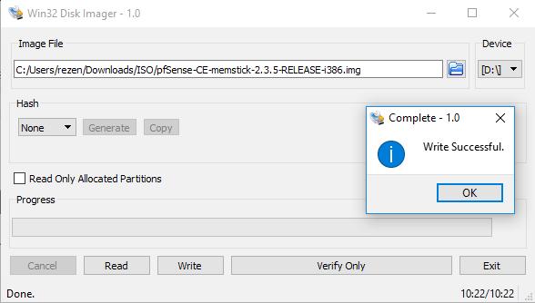 5-Grave a imagem ISO em um DVD ou utilize o Win32 Disk Imager para criar um pen drive inicializável