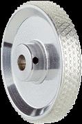 perímetro de 200 mm Roda de medição de alumínio com superfície lisa de poliuretano para eixo sólido de 6 mm, perímetro de 200 mm