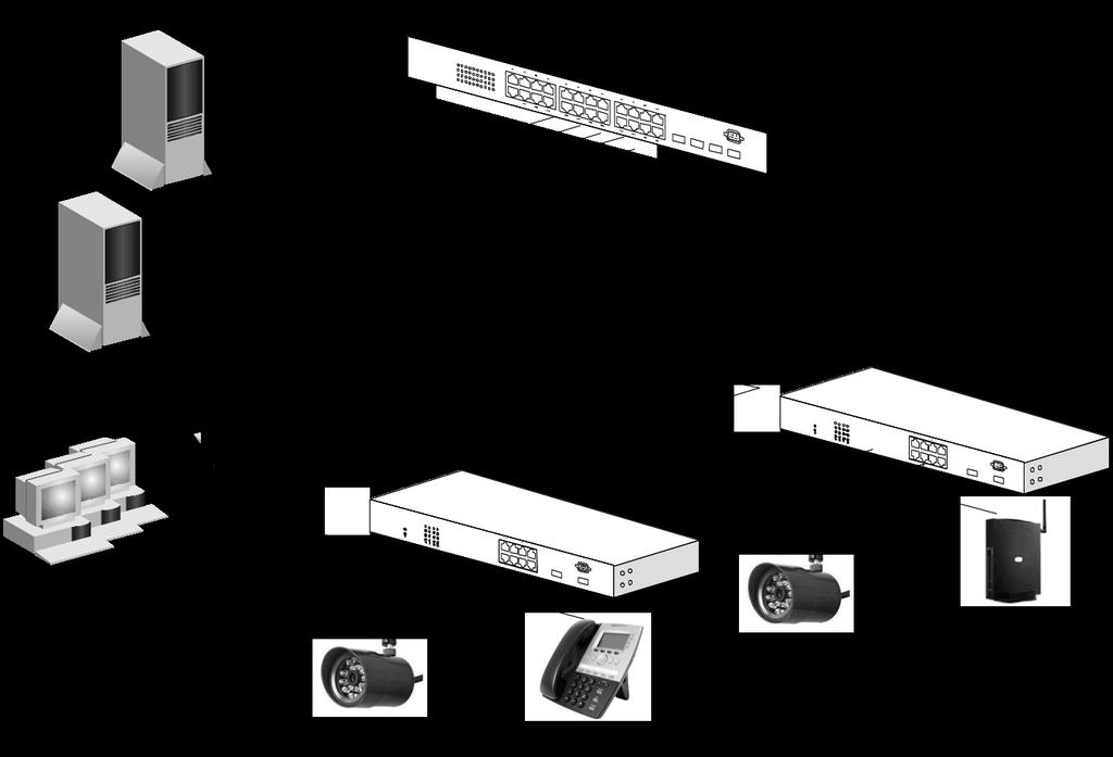 PoE fornecendo status pode ser monitorado pea interface de gerenciamento. Configuração de operação PoE também pode ser feito através da interface de gerenciamento.